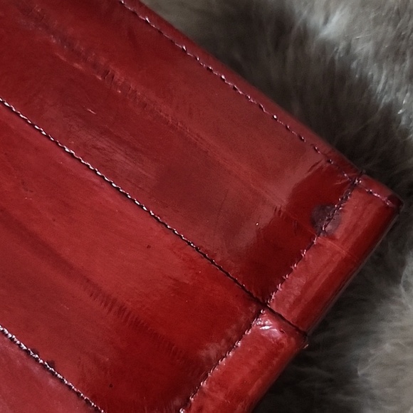 Genuine Eels SKIN Leather Men's Spring Money Clip Bifold Wallet Thin Card Holder - Picture 2 of 7